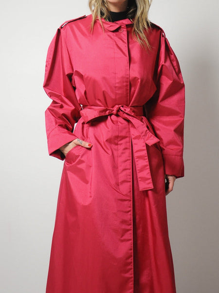 Raspberry Oversized Raincoat