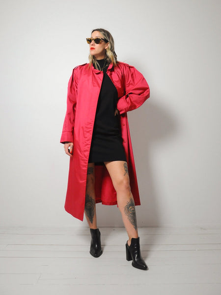 Raspberry Oversized Raincoat