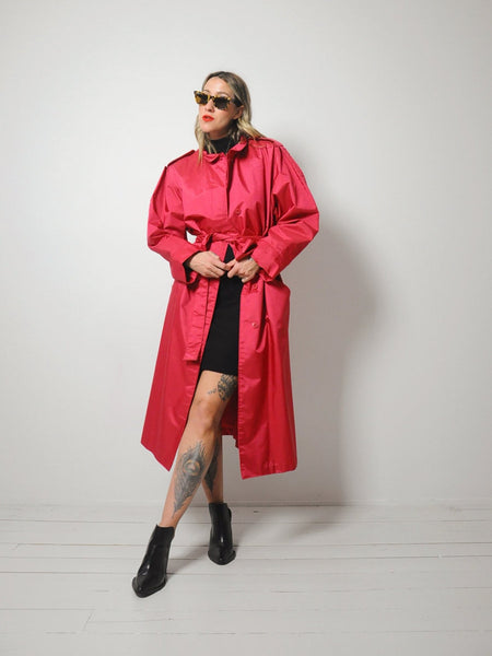 Raspberry Oversized Raincoat