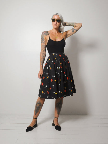 50's Wild Poppy Skirt