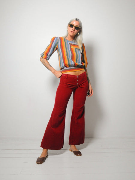 70's Merlot Corduroy Bellbottoms