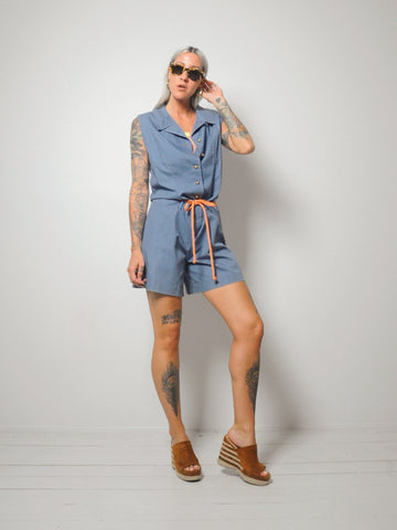 70's Drop Waist Romper