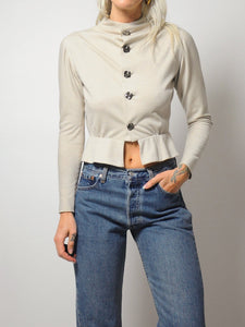 70's Pauline Trigère Peplum Top