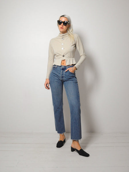 70's Pauline Trigère Peplum Top