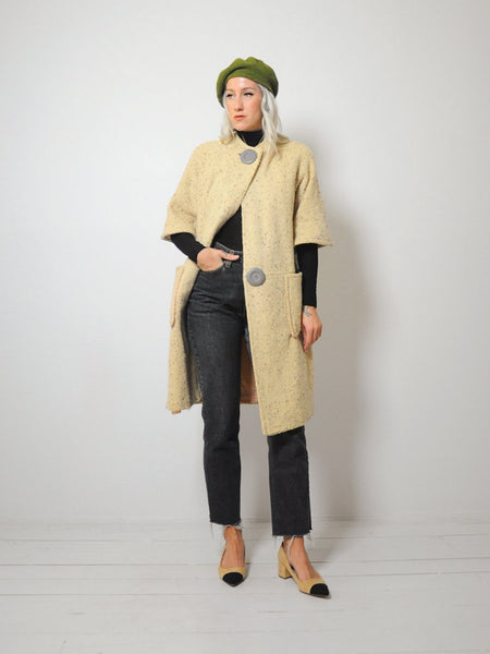 60's Vanilla Wool Swing Coat