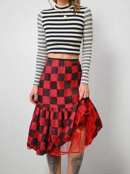 50's Checkered Tulle Skirt