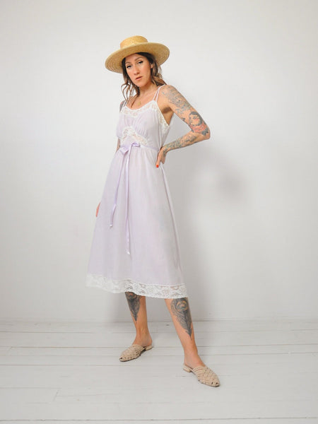 Lilac Swiss Dot Slip Dress