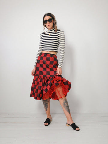 50's Checkered Tulle Skirt