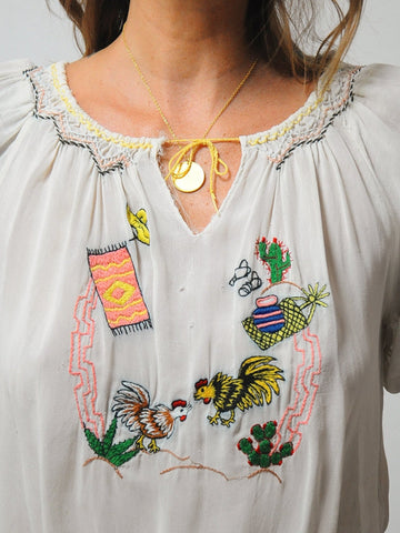 Rare 1930's Embroidered Blouse