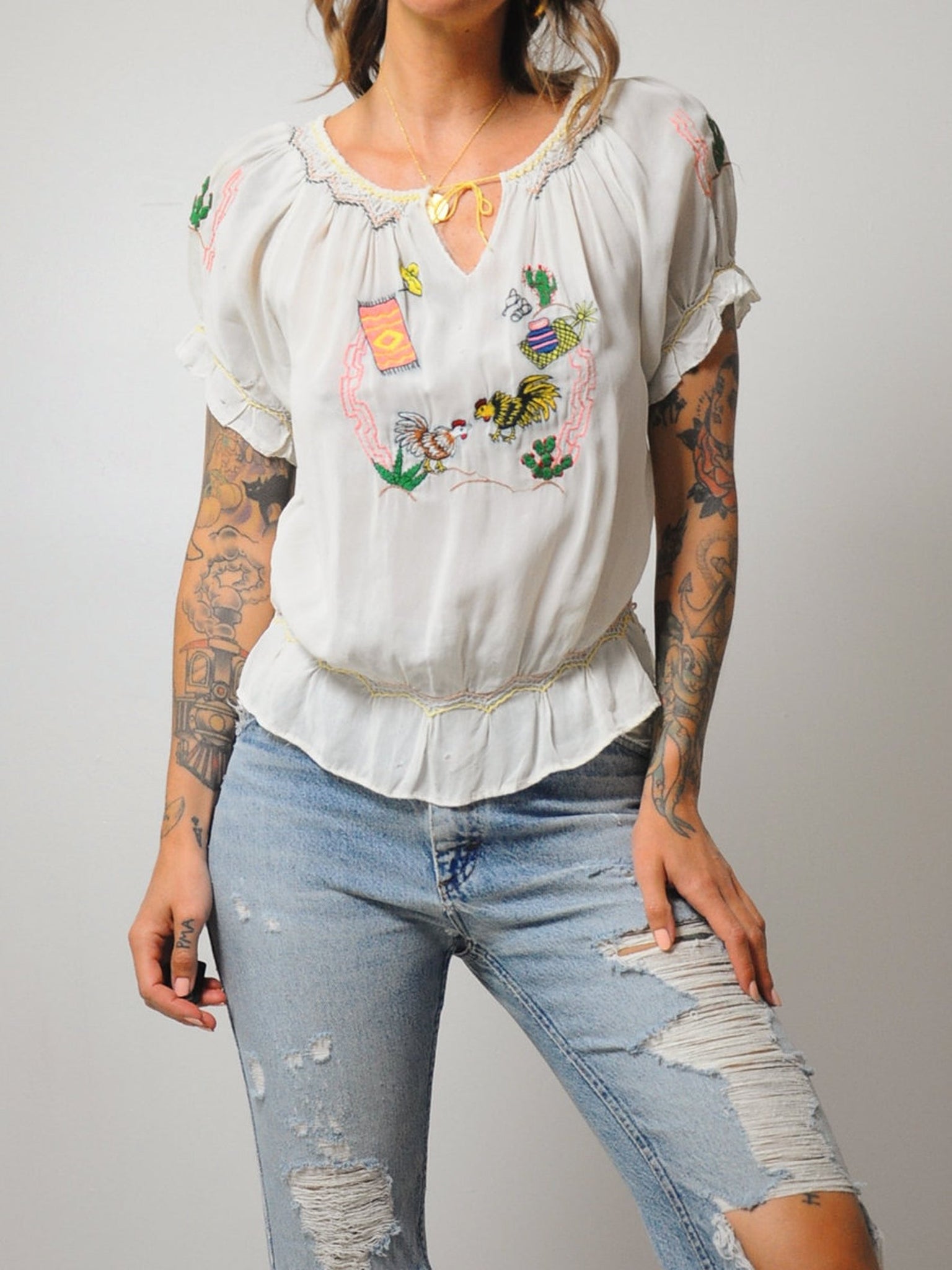 Rare 1930's Embroidered Blouse