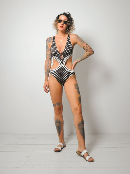 70's Polka Dot Monokini
