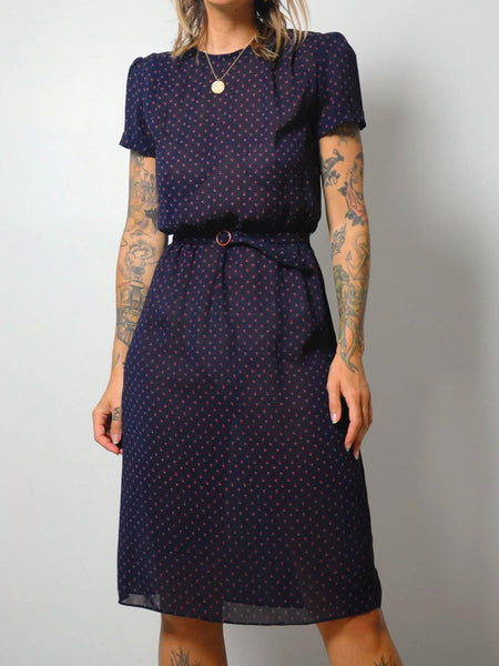 Selah Sheer Navy Shirt Dress