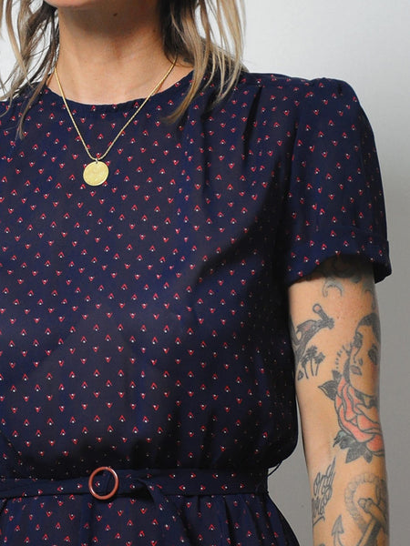 Selah Sheer Navy Shirt Dress