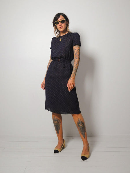 Selah Sheer Navy Shirt Dress