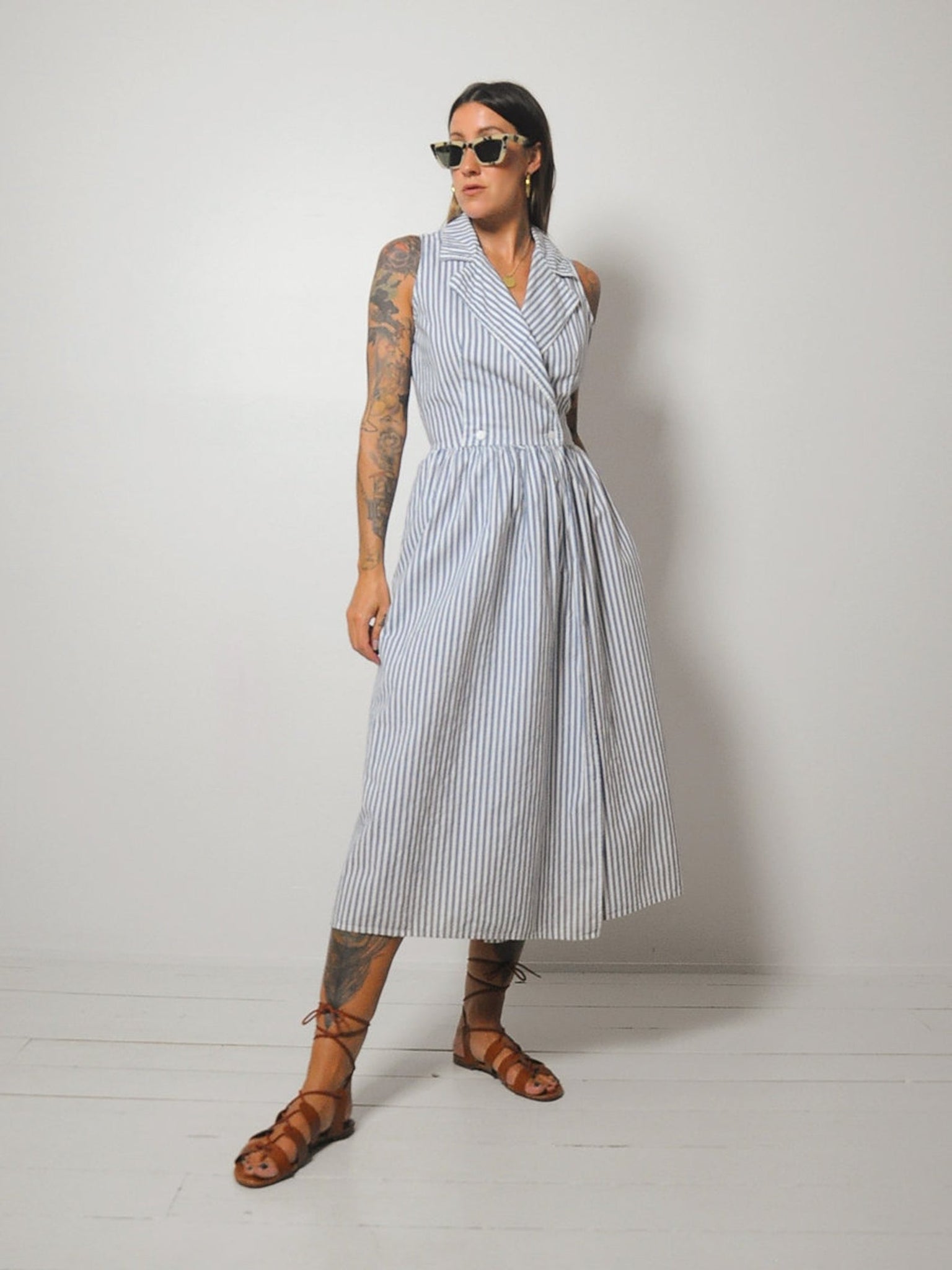 Sconset Striped Shirt Dress