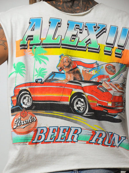 80's Stroh's "Alex" Beer Run T-shirt