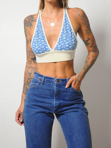 70's Animal Print Crop Top