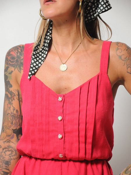 70's Petunia Linen Sundress