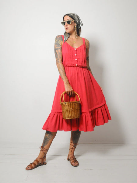 70's Petunia Linen Sundress