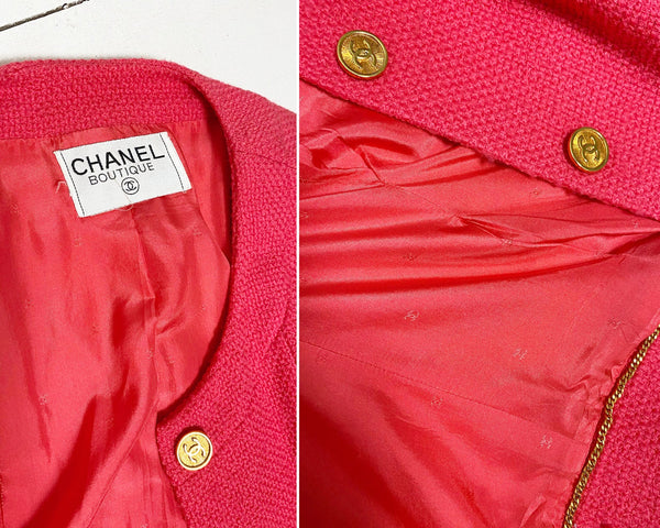 Chanel Pink Boucle Blazer