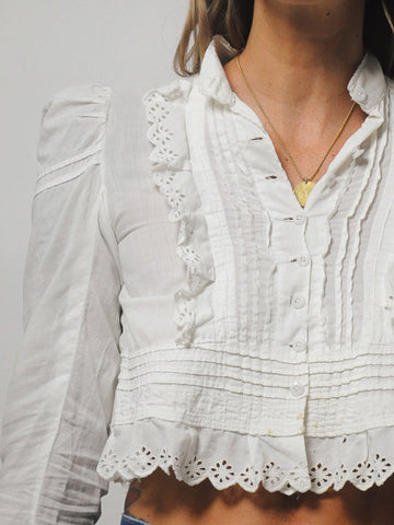 Helen Victorian Eyelet Blouse