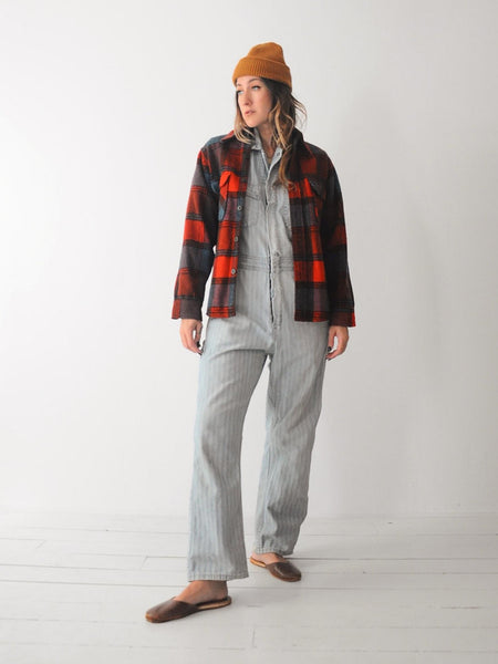 60's Wool Fox Plaid Flannel