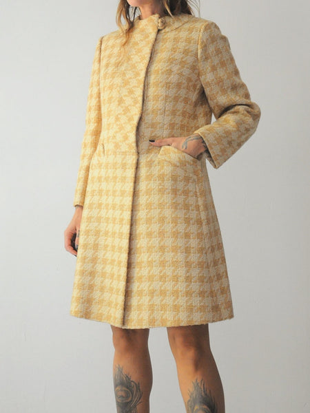 60's Houndstooth Wool Set