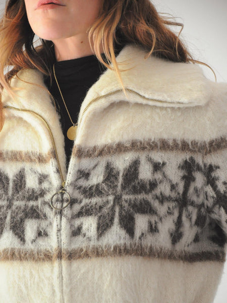 70's Fairisle Icelandic Sweater Coat