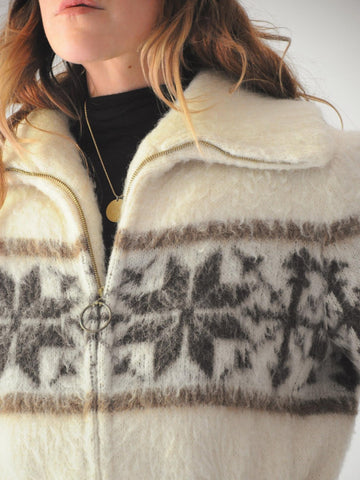 70's Fairisle Icelandic Sweater Coat