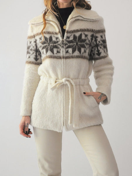 70's Fairisle Icelandic Sweater Coat