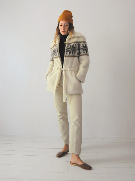 70's Fairisle Icelandic Sweater Coat