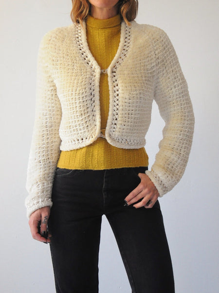 70's Gunn Trigère Shaggy knit Cardi