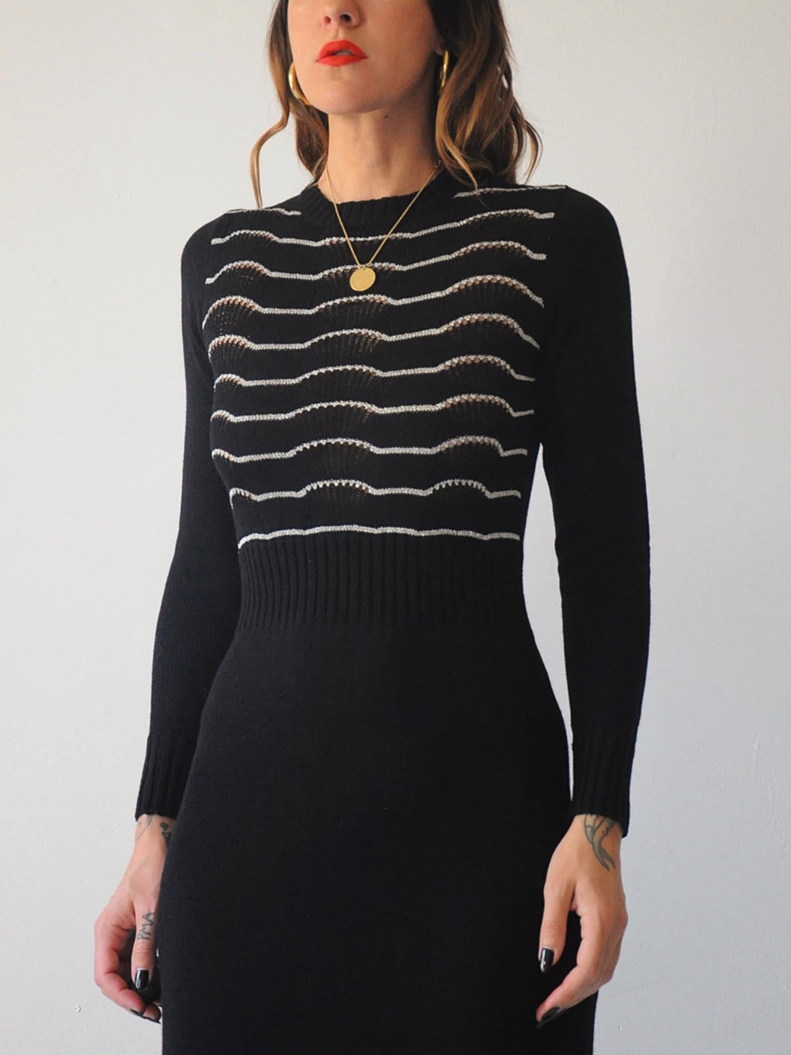 70's Athena Stripe Knit Dress