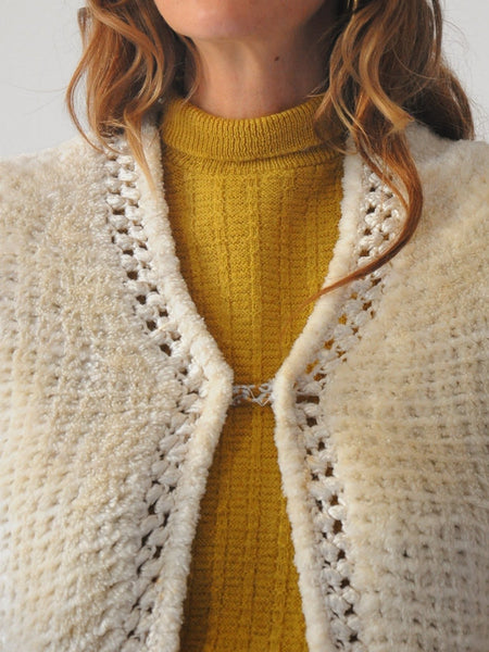 70's Gunn Trigère Shaggy knit Cardi