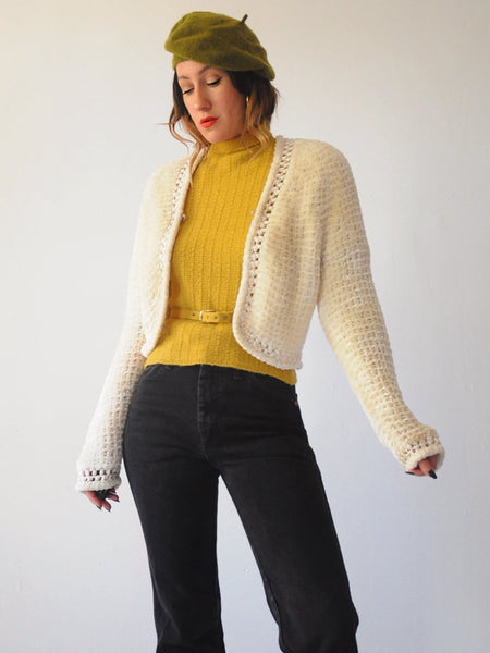 70's Gunn Trigère Shaggy knit Cardi