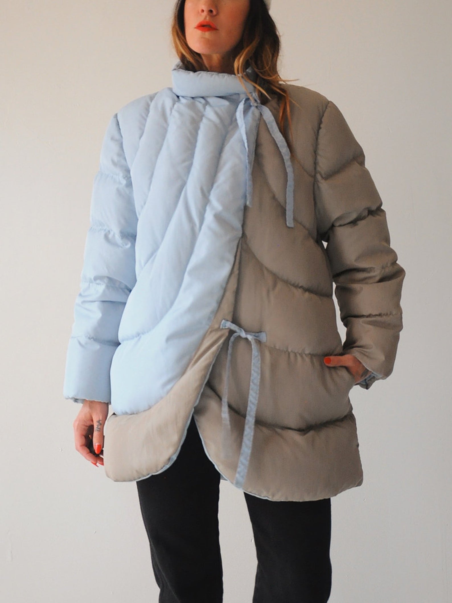 Bill Blass Down Cocoon Coat