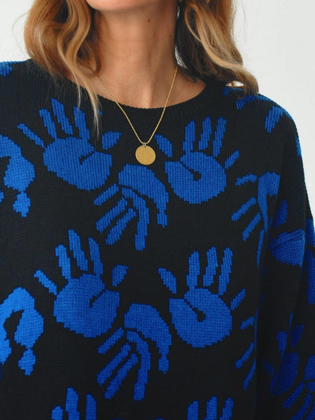 Hand Print Sweater Dress