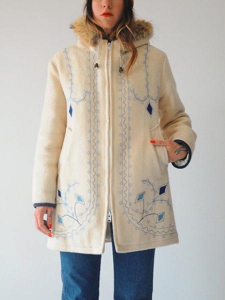 70's Hudson's Bay Embroidered Coat