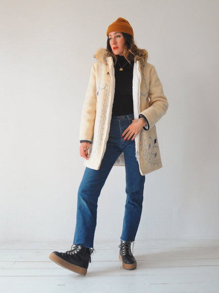 70's Hudson's Bay Embroidered Coat