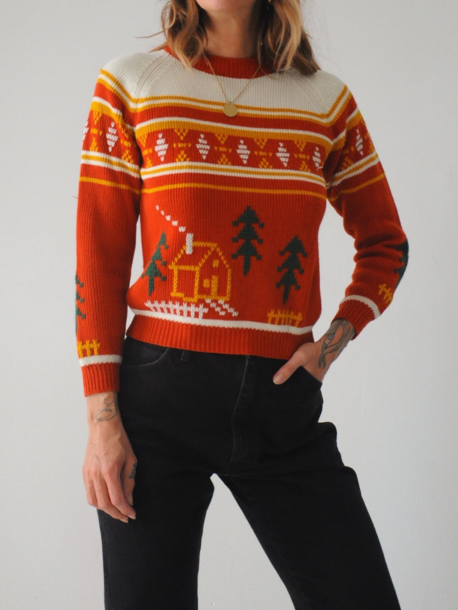 70's Cozy Cabin Sweater