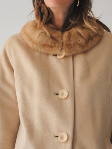60's Vanilla Wool Coat