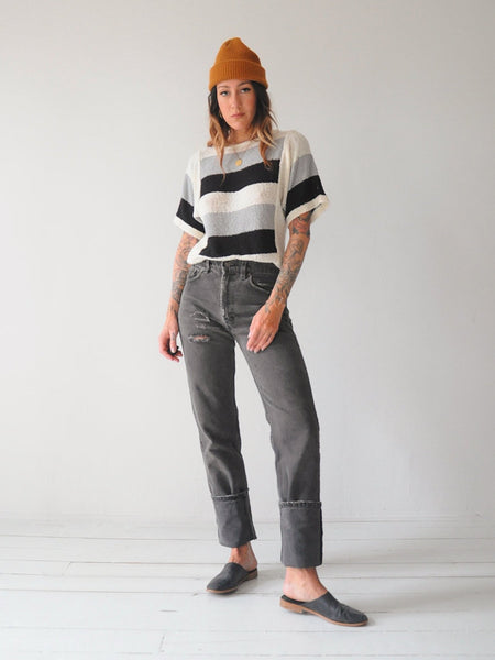 Levi's Gray 505 Ripped Jeans 29x36