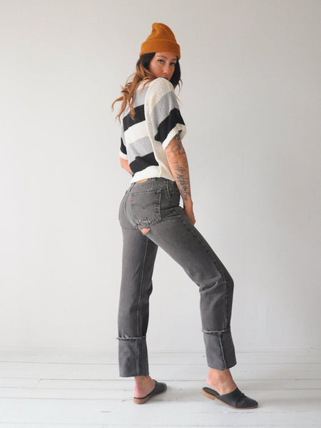 Levi's Gray 505 Ripped Jeans 29x36