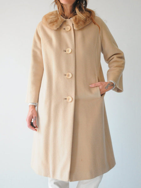 60's Vanilla Wool Coat