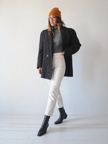 Strong Shoulder Confetti Peacoat