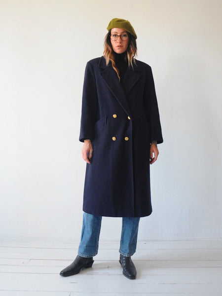 Maxine Navy Wool Peacoat