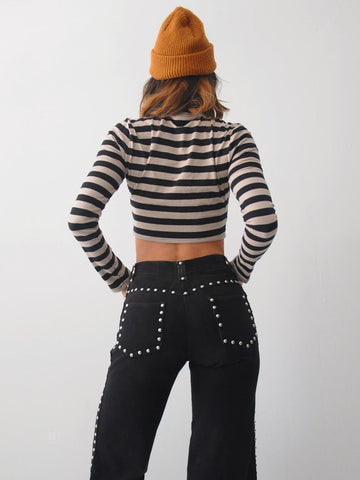 Black Studded Jeans 26x31