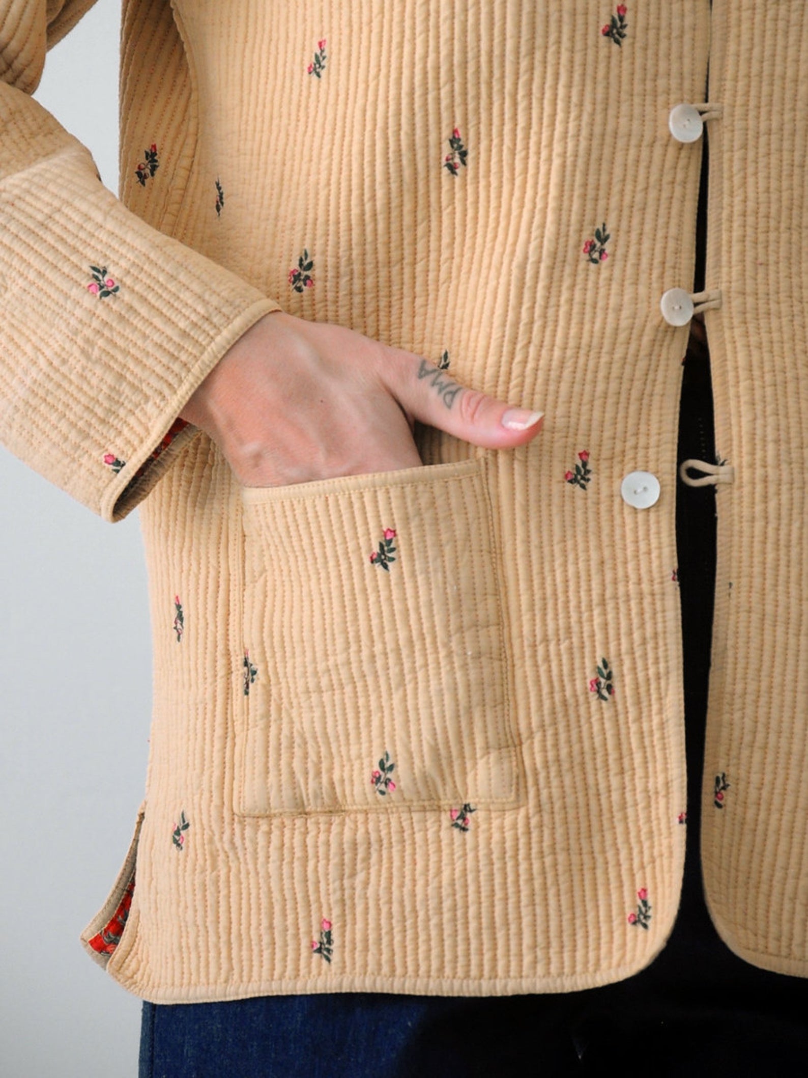 Floral Reversible Quilted Jacket