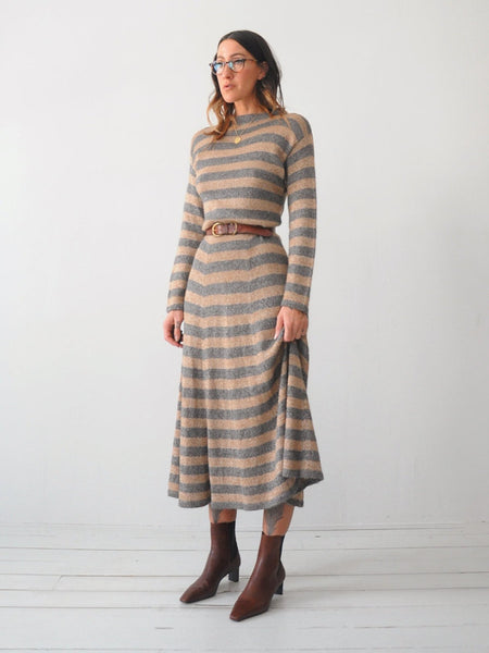 Alpaca Striped Sweater Dress