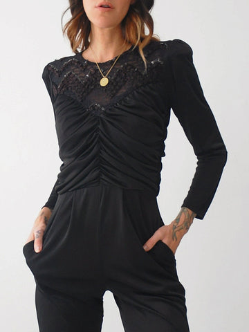 Olivia Strong Shoulder Jumpsuit